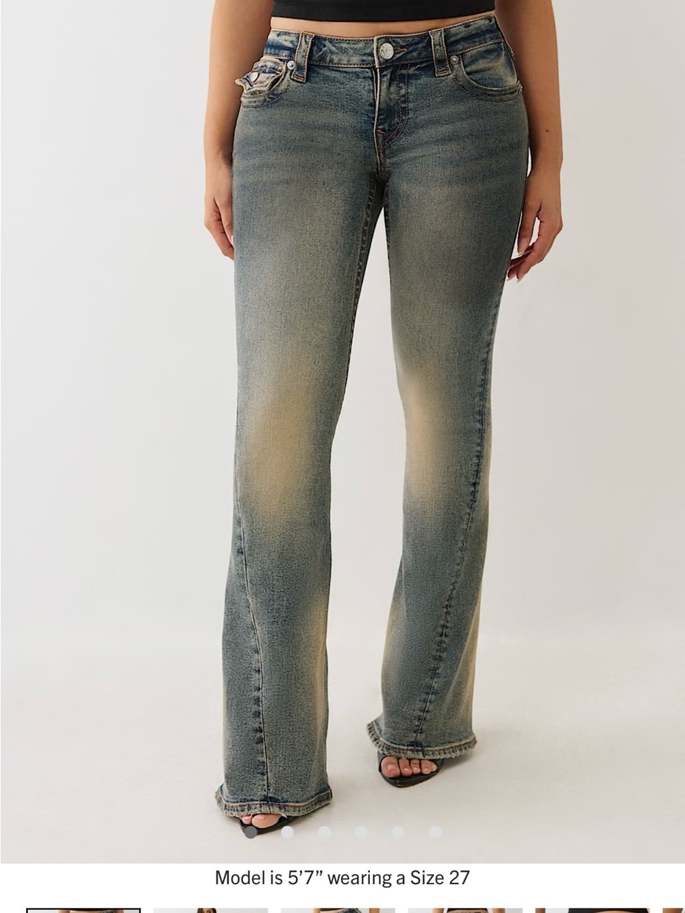 True Religion Joey Low Rise Flare Jean